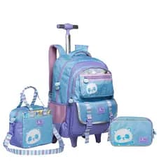 Kit Mochila Rodinhas Pandinha Original 2026