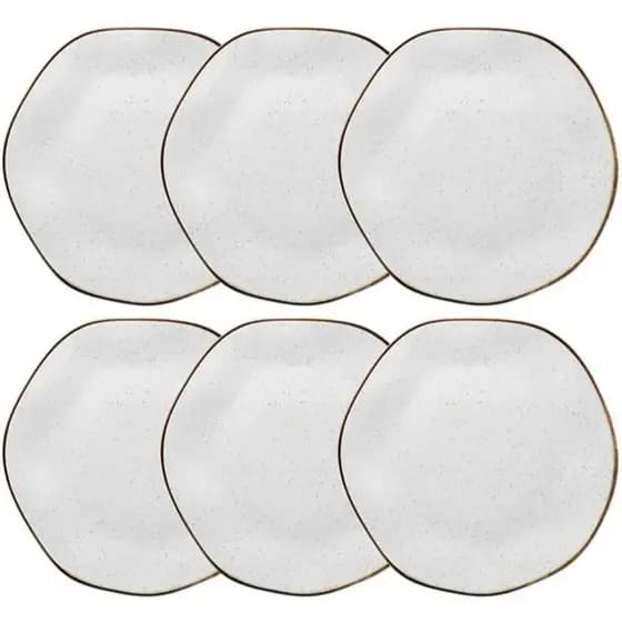kit conjunto 6 prato raso fundo sobremesa oxford ryo maresia