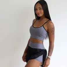 Conjunto Top + Short Duplo Suplex DryFit Boxeadora Fitness Treino Academia