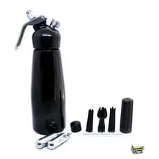 Sifão Garrafa Chantilly Preta 500ml com 10 Cápsulas NO2
