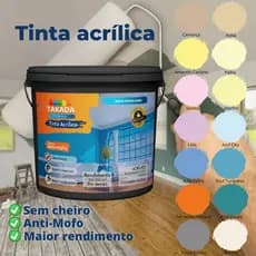 Tinta acrílica Interior Takada Sem Cheiro Anti-mofo  10L, Maior rendimento 🔥🔥Oferta 🔥🔥