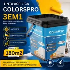 Tinta acrílica ColorsPro para parede | Sem cheiro e Anti-mofo Alta Cobertura