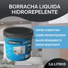 Tinta Emborrachada ColorsPro 4,6KG Impermeabilizante hidrorepelente Premium Várias Cores