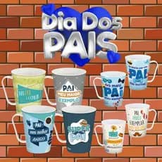 Caneca De Plástico Frases Dia Dos Pais 430ml
