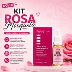 Kit Cuidado Facial e Corporal Sérum e Óleo Rosa Mosqueta