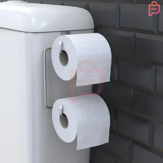 Suporte Porta Papel Higienico Aramado Duplo Para Caixa Acoplada Cromado