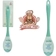 Colher De Arroz De Silicone Verde Cabo Acrilico