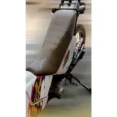 Capa Banco Moto Emborrachada CARAMELO BEGE Titan Fan Bros CG Twister YBR Tank Pad Adesivo