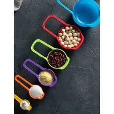 Kit 6 Medidores De Cozinha Conjunto Colher Xicaras Medidoras
