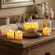 Kit com 12 Lindas velas decorativas de Led eletrônicas amarelas festa