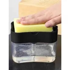 Dispenser Para Detergente Sabao 2x1 Detergente Suporte Porta Bucha Esponja Cozinha