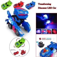 Brinquedo Carro Dinossauro vira robo com luz e som