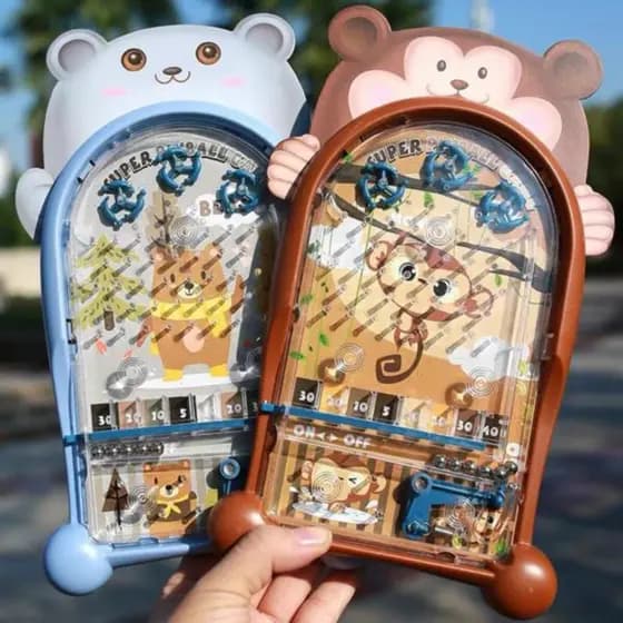 Brinquedo pinball de bola de plástico de catapulta