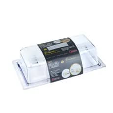 PORTA DOCE PAO SALGADO DE ACRILICO RETANGULAR COM TAMPA CRISTAL PREMIUM 22X9,5