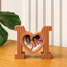 Mini Porta Retrato Decorativo Letra M Presente Dia Das Mães Lembrança Afetiva
