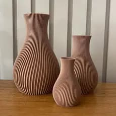 Vasos Japandi Decorativos Bege Café | Vaso Moderno Minimalista Sala Quarto Escritório | Decoração