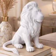 Estátua Leão Tribo de Judá Decorativo Luxo – Enfeite Moderno para Mesa e Sala