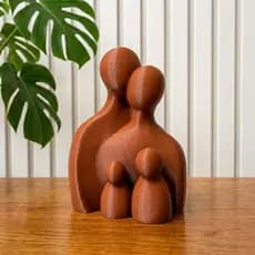 Escultura Família Decoração Ambiente Minimalista