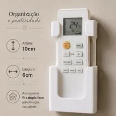 Suporte De Parede Porta Controle Remoto Universal Ar Tv Ventilador com Fita Dupla Face