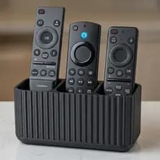 Porta Controle Remoto Decorativo Preto Organizador de Mesa para Sala  Quarto  TV Ar Condicionado