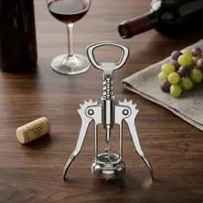 Abridor De Garrafas Saca Rolhas Metal Multiuso 17cm Mendonza Forte Manual Bar Cozinha Garçom Premium