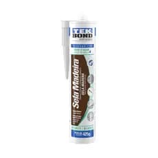 Adesivo Acrilico Sela Madeira Trinca Vedação Moldura Rodape Sanca Gesso Isopor Tekbond 425g