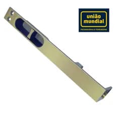 Trinco Embutir Quebra Unha 18cm Uniao Mundial Kit Ferrolho Fecho Porta Janela 18 cm Ouro Velho