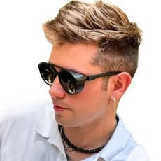 Óculos De Sol Masculino Redondo Steampunk Alok Uv400 Premium