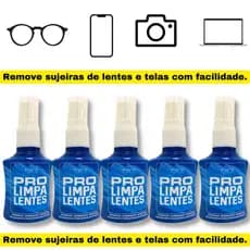 Spray Para Limpeza De Óculos Lentes Limpa Tela Tv Celular Notebook Kit Com 5