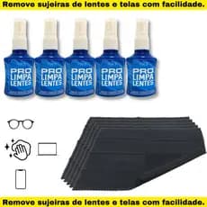 Kit 5 Limpa Lentes Óculos Telas Celular Note + 5 Flanelas Premium