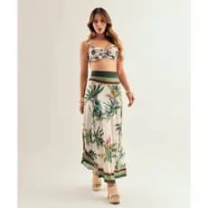 Saia Páreo longa moda praia