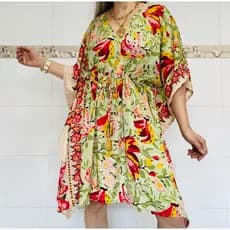 Vestido kaftan curto