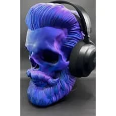 💀🎧 Suporte para Fone de Ouvido Gamer Caveira – Organizador Headset Geek