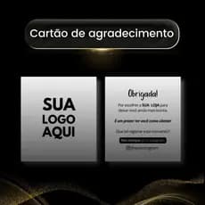 Cartão De Agradecimento Para Clientes De Lojas Personalizados Com A Sua Logo 8cmX9cm