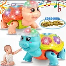 Brinquedo Tartaruga Fujão Elétrico Com Som Luz E Movimento Carangueijo Brinquedo Fujão