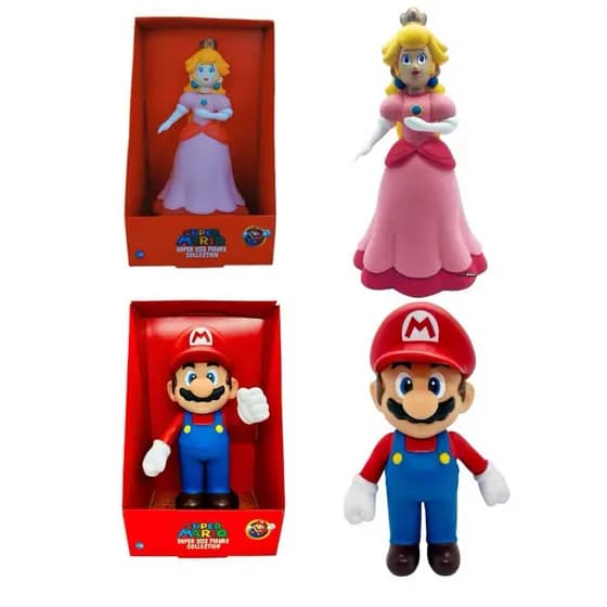 Kit Boneco Mario Bross + Princesa da Turma do Mario Grande