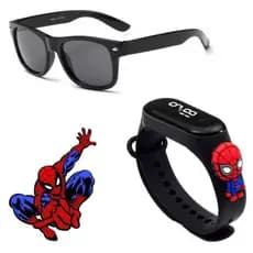 Kit Infantil Óculos Relógio/Super Heróis Homem Aranha Homem de Ferro Hulk Stitch Menino Menina kit óculos + relógio