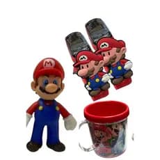 kit 3, Boneco Mario + Relogio Digital + Caneca Personalizada