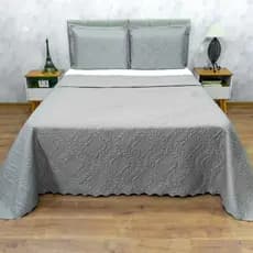 Cobre Leito Casal/Queen 3 Pecas 2,60x2,40 Matelado Ultrassonico Laise Porta Travesseiro