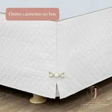 Saia Cama Box Matelado Ultrassônico Pingentes Solteiro Casal Queen King