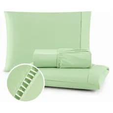 Jogo Cama Casal 400 Fios Percal Flex e 2 fronhas Ponto Palito