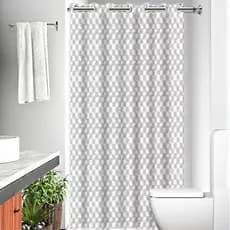 Cortina Para Box De Banheiro Estampada Com Ilhós PVC Antimofo 1,38m x 1,98m