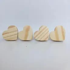 kit 4 Cabideiro coraçao pinus /Pendurador coraçao pinus