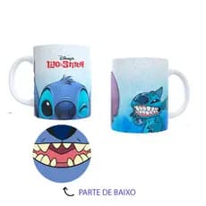 Caneca personalizada Lilo Stitch Bocão de fundo