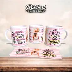 Caneca de Porcelana Especial para mulheres Personalizada - 325ml, Resistente a Micro-ondas, Personalização Única