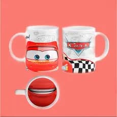 caneca personalizada bocão Carros Relâmpago Mcqueen com boca no fundo