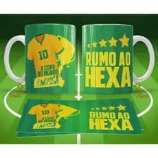 Caneca Personalizada Copa do Mundo Rumo ao Hexa Camisa 10 A Copa do Mundo é Nossa