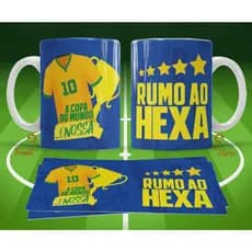 Caneca Personalizada Copa do Mundo Rumo ao Hexa Camisa 10 A Copa do Mundo é Nossa