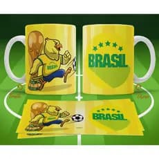Caneca Personalizada Copa do Mundo Canarinho Brasil