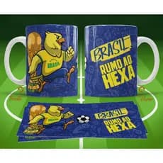 Caneca Personalizada Copa do Mundo Canarinho Rumo ao Hexa